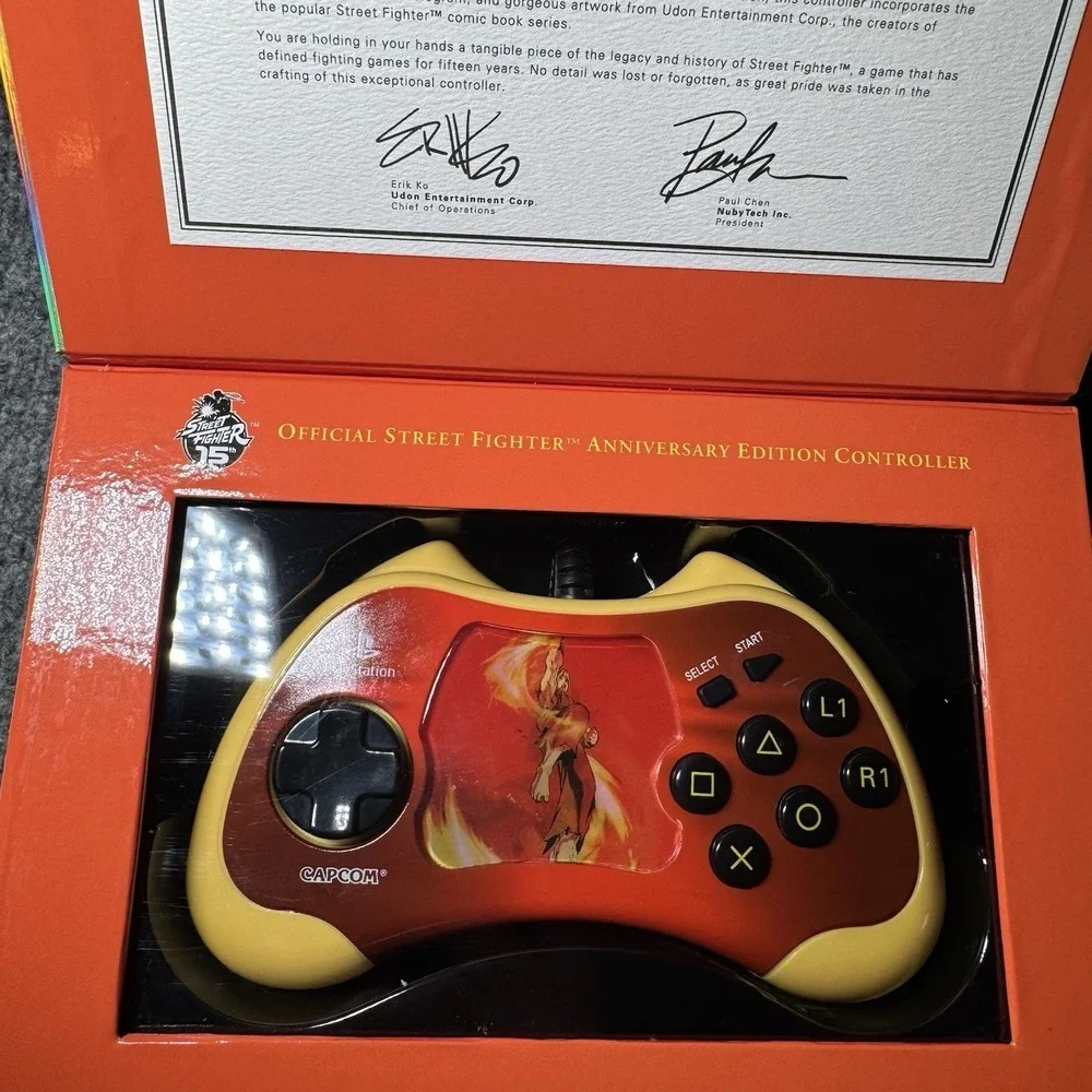 Street Fighter Special KEN CONTROLLER‎ 15th Anniversary Edition PS2 Tested Works